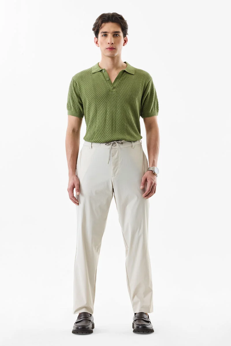سنيتش Regular Fit Stretch Light Beige Trousers